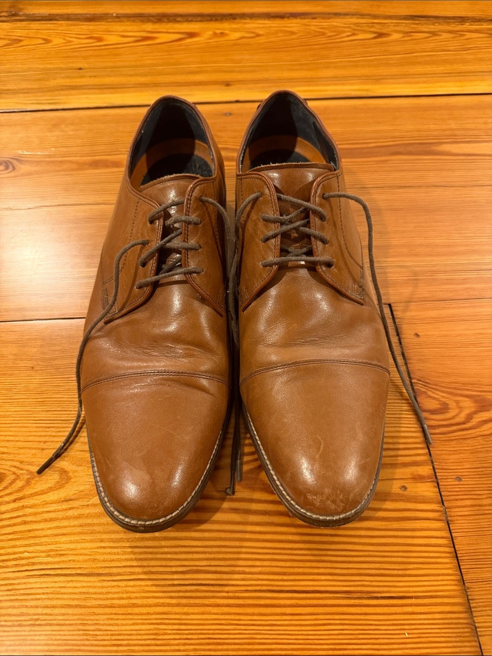 Men's Classic Brown Leather Dress Shoes